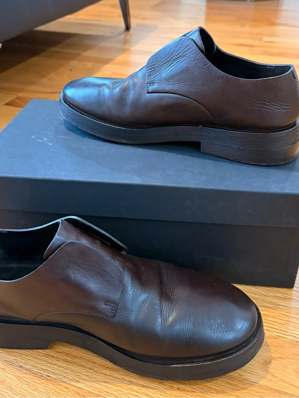 Marsèll Brown Leather Slip-On Shoes Loafers Made in Italy Men’s EU 42 US 9